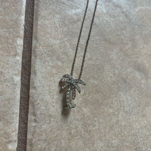 Elegant Silver Palm Tree Necklace